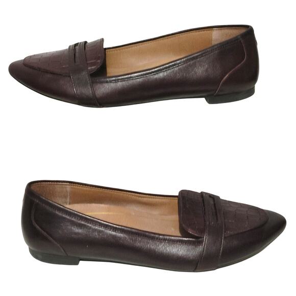 Vionic Savannah Pointed Flats Loafer Shoes Brown Leather Womens US 8 EU 38 - Picture 2 of 6